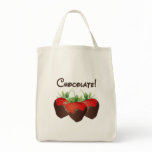 Chocolate Strawberry Canvas Bag