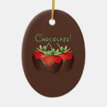 Chocolate Strawberry Christmas Tree Ornament