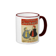 Chocolate Suchard 2 Vintage Ad Mugs