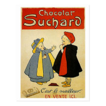 Chocolate Suchard 2 Vintage Ad Post Cards