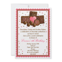 Chocolate Sweet Shop Inivtations