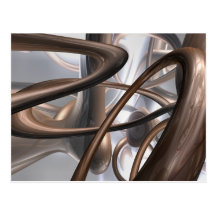 Chocolate Swirl Abstract Postcard
