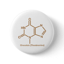 Chocolate theobromine pinback buttons