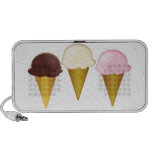 Chocolate, Vanilla & Strawberry Ice Cream Cones Mini Speaker