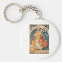 Chocolate ~ Vintage Hot Chocolate Drink Ad Key Chains