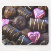 chocolates with pink foil mousepad
