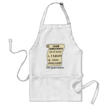Choir Director List Of Rules Apron