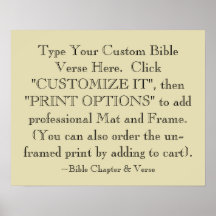 Choisissez votre copie d'art de vers de bible, fac affiches