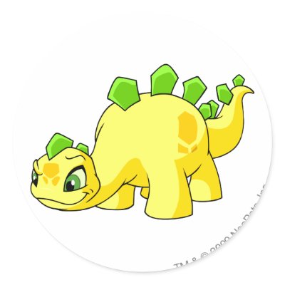 Chomby Yellow Round Sticker by neopets