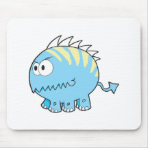 chompy spikey blue pet monster mouse pads