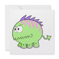 chompy spikey green pet monster custom announcements