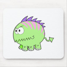 chompy spikey green pet monster mousepad