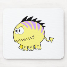 chompy spikey yellow pet monster mousepads