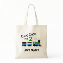 Choo Choo I'm 2!  With TRAIN Canvas Bags