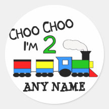 Choo Choo j'ai 2 ans !  Avec le TRAIN Autocollants