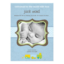Choo-Choo Train Birth Announcement