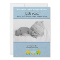 Choo-Choo Train Birth Announcement