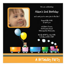 Choo Choo Train - Birthday party invitation