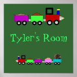 Choo Choo Train Room Sign Posters