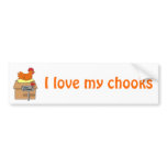 Chook House Funny Chicken on House Cartoon Bumper Sticker