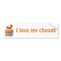 Chook House Funny Chicken on House Cartoon Bumper Sticker
