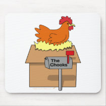 Chook House Funny Chicken on House Cartoon Mouse Pad