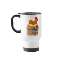 Chook House Funny Chicken on House Cartoon Mugs