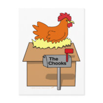 Chook House Funny Chicken on House Cartoon Postcard