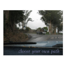 choose, choose your own path postcards