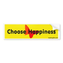 Choose Happiness Bumper Sticker