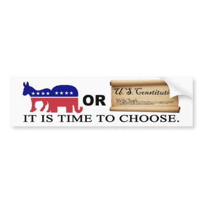 Choose the Constitution Bumper Sticker by Patriot_Resistance
