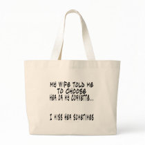Choose Wife or Corvette Canvas Bags