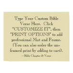 Choose Your Bible Verse Art Print, Optional Framed posters
