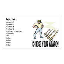 Choose Your Weapon Business Card Template