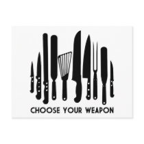 Choose Your Weapon Postcard
