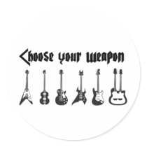 Choose Your Weapon Round Sticker