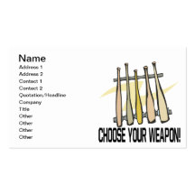 Choose Your Weopon Business Card Template