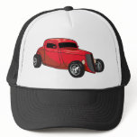 Chopped Red Street Rod Trucker Hat