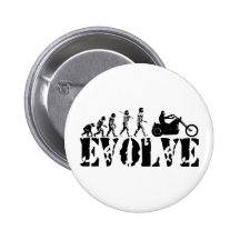Chopper Biker Motorcycle Rider Evolution Art Pins