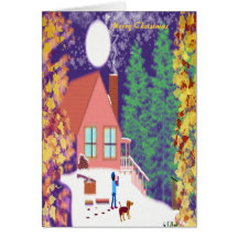 Chopping Wood Days by T Hendrix, Merry Christmas Card