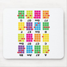 Chord Cheat Tee White Mouse Pad