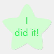 Chore Chart Sticker "I did it!"