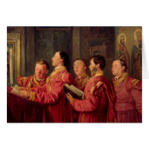 Choristers in the Church, 1870 Greeting Cards
