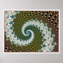 Chorus Line Vortex Fractal Art Posters