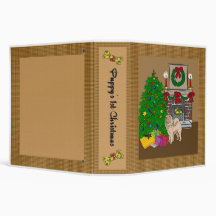 Chow chow Puppy's 1st Christmas Scrapbook Vinyl Binder