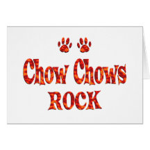 Chow Chows Rock Greeting Cards