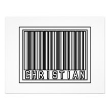 Chrétien de code barres invitation personnalisable