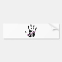 Chrétien Lila sur mains noire Bumper Sticker