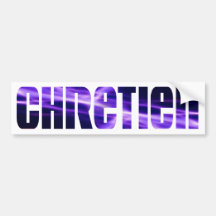 Chrétien violet bumper stickers