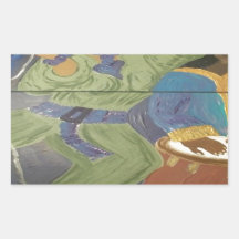 Chrichelle Sassaphrass Blues Rectangular Stickers